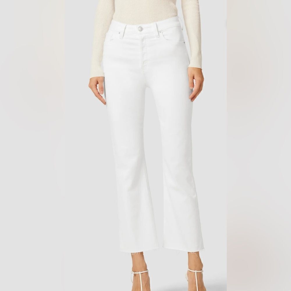 White High-Rise Straight Crop Jeans - Women